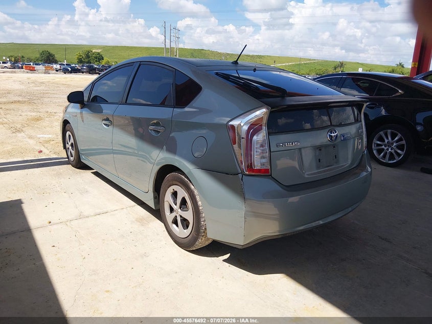 2013 Toyota Prius VIN JTDKN3DU5D5686876 IAAI salvage auction — NORMAL WEAR, Clear (Florida), sold $1,150 on 2026-07-28 (photo 3)