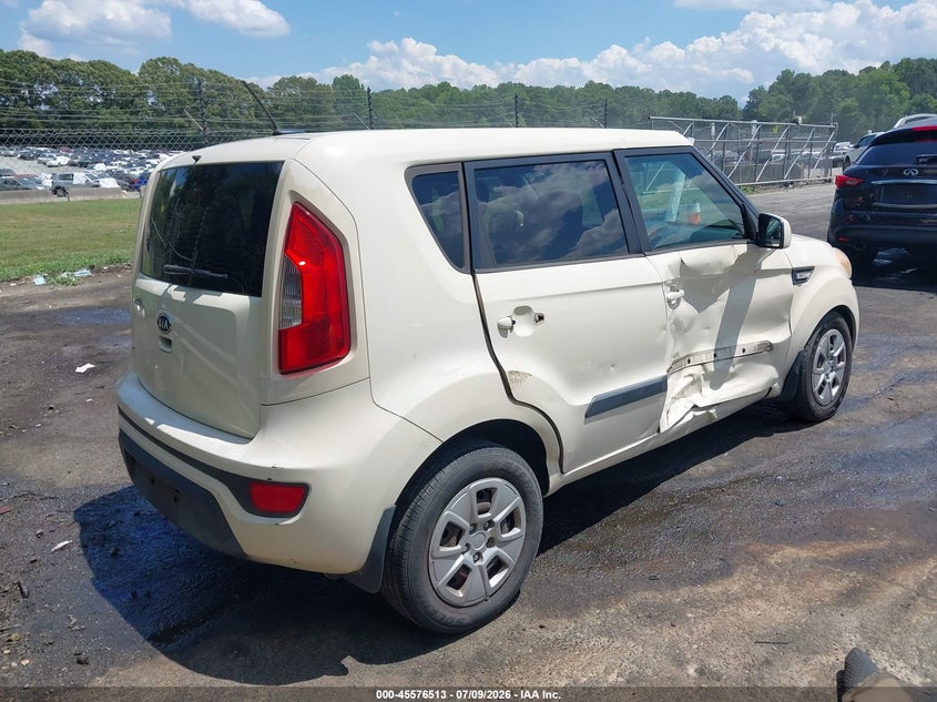 2012 Kia Soul VIN KNDJT2A51C7399742 IAAI salvage auction — NORMAL WEAR, Clear (North Carolina), sold $350 on 2026-07-23 (photo 4)