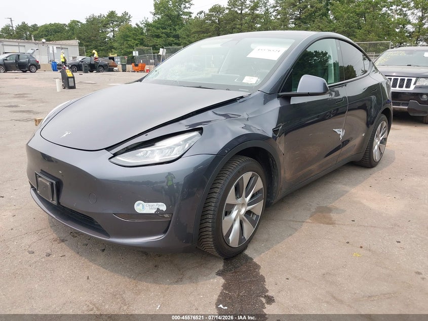 2021 Tesla Model y VIN 5YJYGAEE1MF292113 IAAI salvage auction — LEFT FRONT, Salvage Title, sold $8,500 on 2026-07-22 (photo 2)