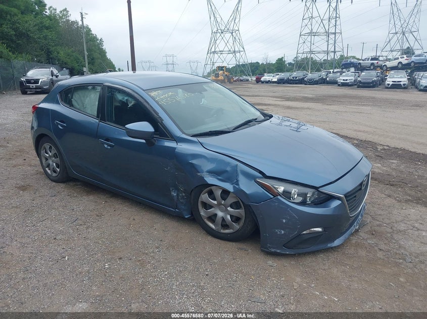 2014 Mazda 3 VIN JM1BM1K76E1133926 IAAI salvage auction — RIGHT FRONT, Salvage (Pennsylvania), sold $900 on 2026-07-24 (photo 1)