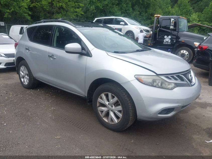 2012 Nissan Murano VIN JN8AZ1MWXCW230522 IAAI salvage auction — NORMAL WEAR, Clear (Maryland), sold $475 on 2026-07-28 (photo 1)