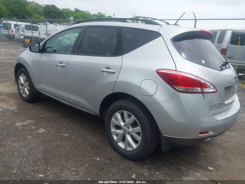 2012 Nissan Murano VIN JN8AZ1MWXCW230522 IAAI salvage auction — NORMAL WEAR, Clear (Maryland), sold $475 on 2026-07-28 (photo 3)