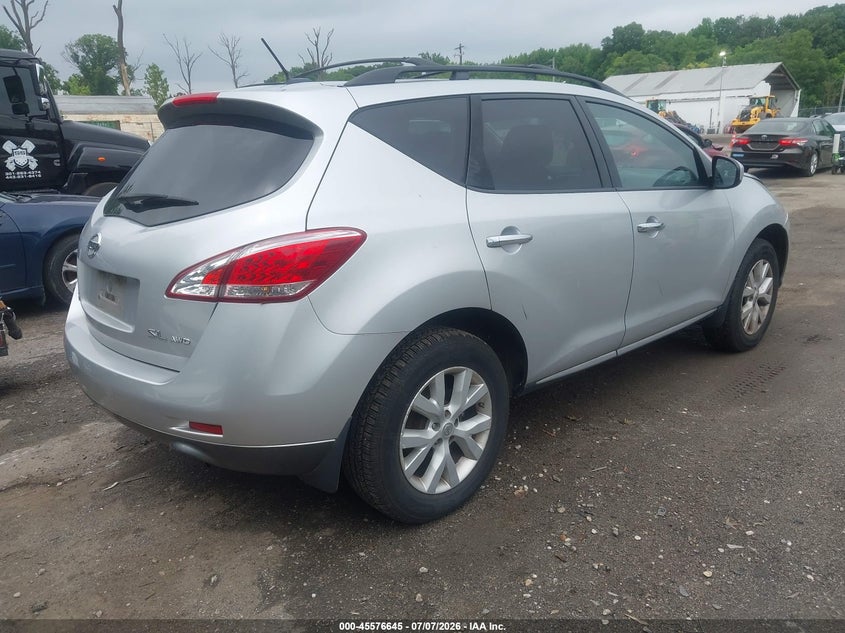 2012 Nissan Murano VIN JN8AZ1MWXCW230522 IAAI salvage auction — NORMAL WEAR, Clear (Maryland), sold $475 on 2026-07-28 (photo 4)