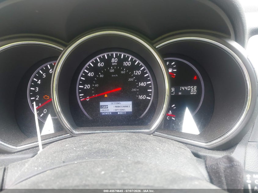 2012 Nissan Murano VIN JN8AZ1MWXCW230522 IAAI salvage auction — NORMAL WEAR, Clear (Maryland), sold $475 on 2026-07-28 (photo 7)