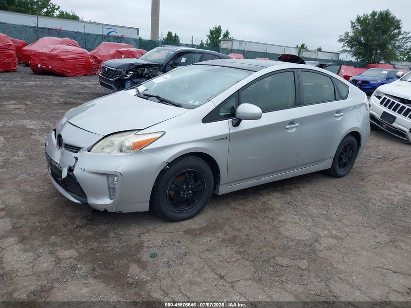 2013 Toyota Prius VIN JTDKN3DU2D5679383 IAAI salvage auction — NORMAL WEAR, Clear (Pennsylvania), sold $4,350 on 2026-07-10 (photo 2)