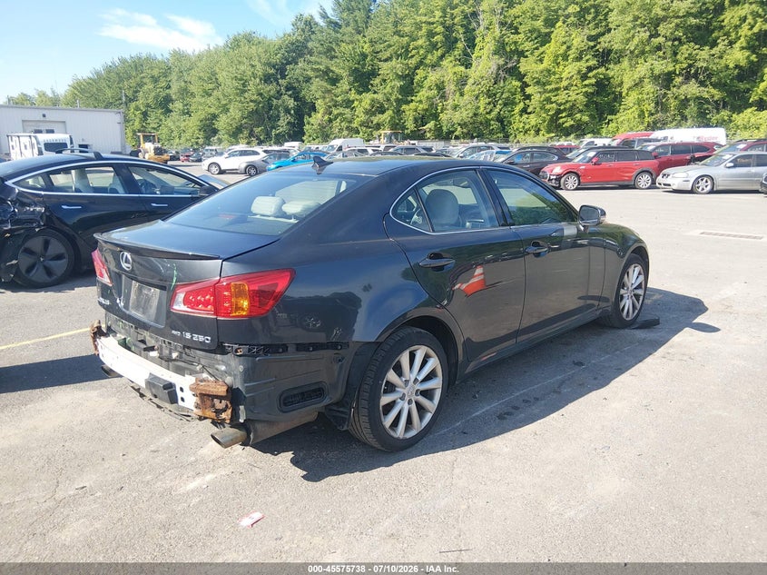 2009 Lexus Is 250 VIN JTHCK262092031907 IAAI salvage auction — REAR END, Salvage (Connecticut), sold $1,200 on 2026-07-16 (photo 4)