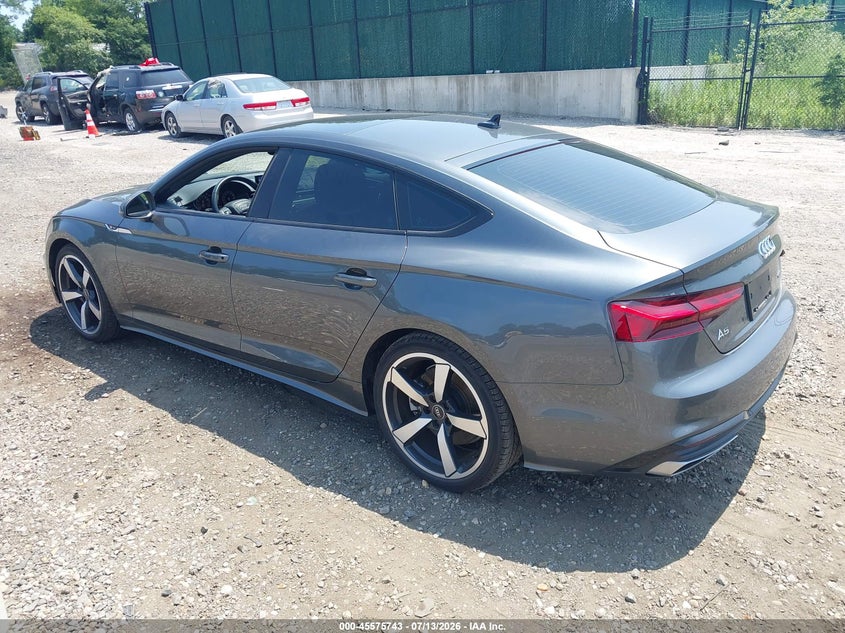 2025 Audi A5 VIN WAUFACF54SA019110 IAAI salvage auction — FRONT END, Wait Title, sold $27,225 on 2026-08-11 (photo 3)