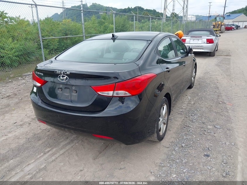 2012 Hyundai Elantra VIN KMHDH4AE3CU318120 IAAI salvage auction — NORMAL WEAR, Clear (Pennsylvania), sold $575 on 2026-07-28 (photo 4)