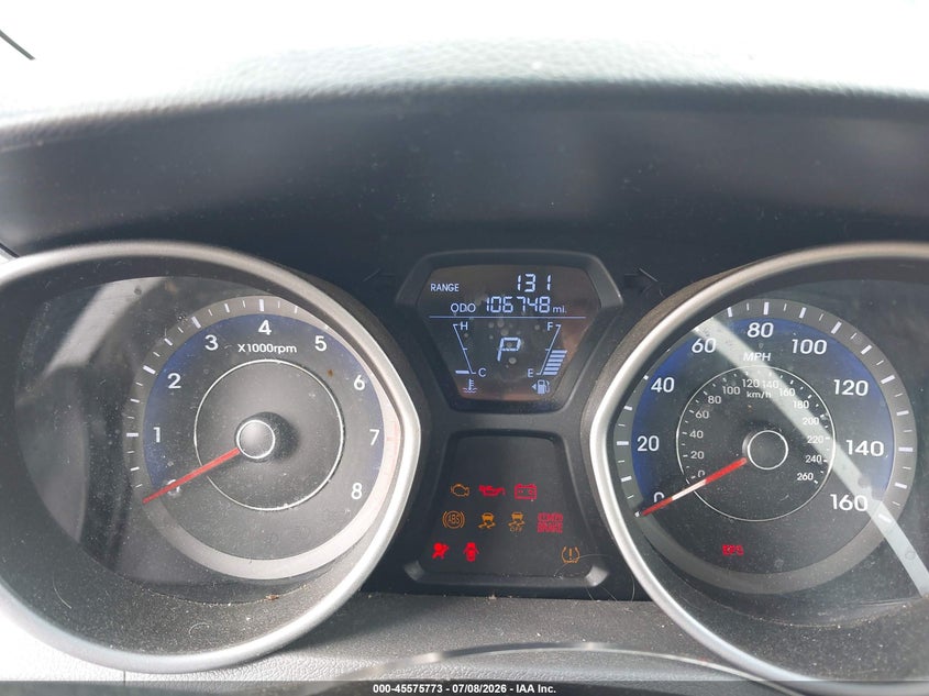 2012 Hyundai Elantra VIN KMHDH4AE3CU318120 IAAI salvage auction — NORMAL WEAR, Clear (Pennsylvania), sold $575 on 2026-07-28 (photo 7)
