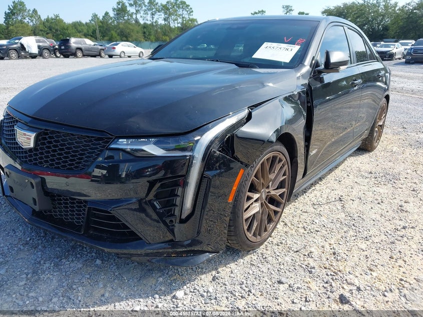 2022 Cadillac Ct4-v VIN 1G6D75RP3N0410330 IAAI salvage auction — FRONT & REAR, Salvage Title, sold $18,300 on 2026-08-18 (photo 6)