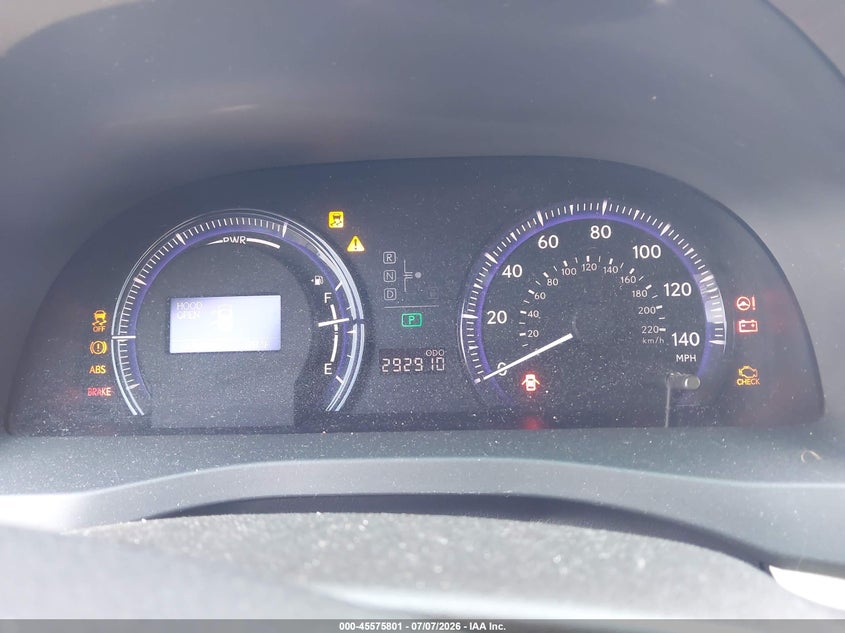 2010 Lexus Hs 250h VIN JTHBB1BA6A2004380 IAAI salvage auction — NORMAL WEAR, Clear (Tennessee), sold $600 on 2026-07-30 (photo 7)