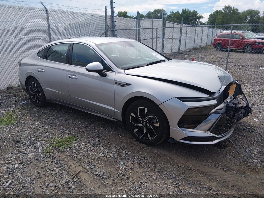 2025 Hyundai Sonata VIN KMHL64JA9SA456789 IAAI salvage auction — FRONT END, Salvage Title, sold $7,900 on 2026-07-09 (photo 1)