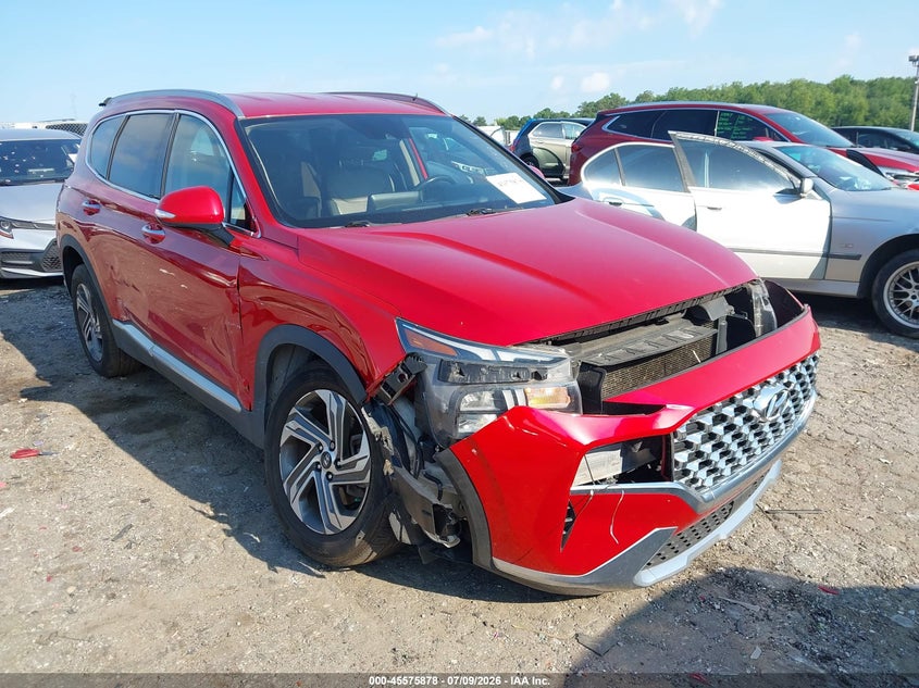 2021 Hyundai Santa fe VIN 5NMS64AJ4MH301303 IAAI salvage auction — FRONT END, Salvage (Georgia), sold $6,725 on 2026-08-23 (photo 1)