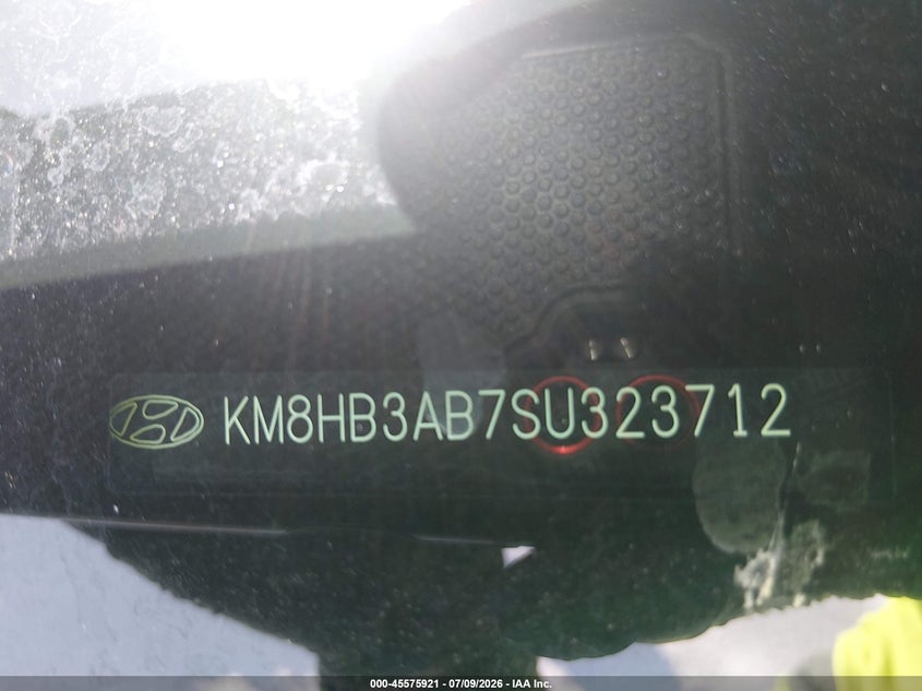 2025 Hyundai Kona VIN KM8HB3AB7SU323712 IAAI salvage auction — FRONT END, Enterprise Vehicles Clear Only (Florida), sold $11,200 on 2026-07-20 (photo 9)