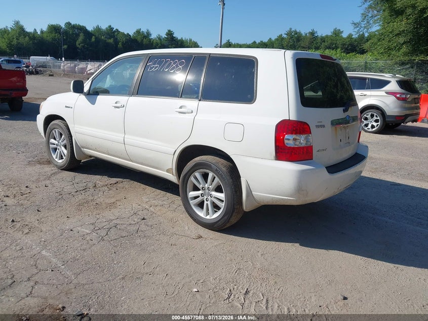 2006 Toyota Highlander hybrid VIN JTEEW21A660007787 IAAI salvage auction — NORMAL WEAR, Enterprise Vehicles Clear Only (Pennsylvania), sold $275 on 2026-07-27 (photo 3)
