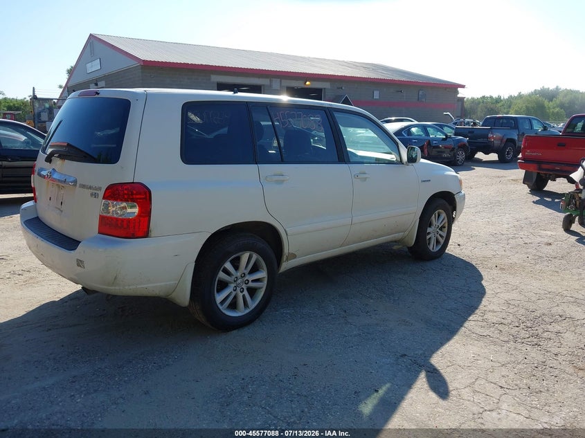 2006 Toyota Highlander hybrid VIN JTEEW21A660007787 IAAI salvage auction — NORMAL WEAR, Enterprise Vehicles Clear Only (Pennsylvania), sold $275 on 2026-07-27 (photo 4)
