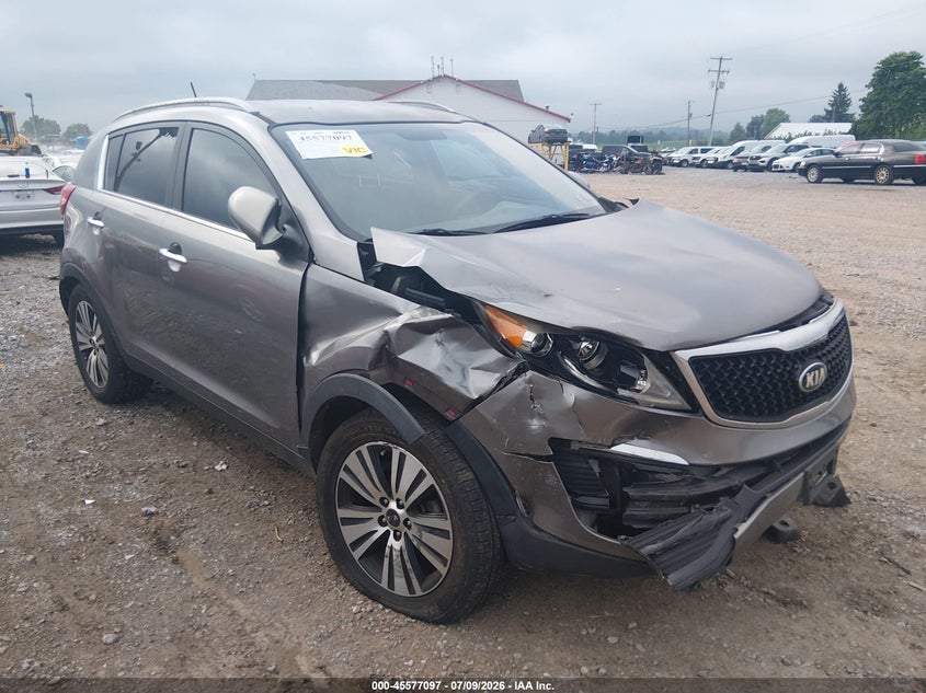 2016 Kia Sportage VIN KNDPC3AC9G7850260 IAAI salvage auction — RIGHT FRONT, Salvage (Pennsylvania), sold $1,600 on 2026-07-29 (photo 1)