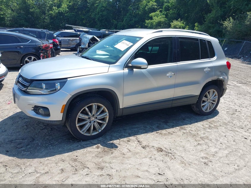 2012 Volkswagen Tiguan VIN WVGAV7AXXCW532315 IAAI salvage auction — REAR END, Clear (Massachusetts), sold $275 on 2026-07-18 (photo 2)