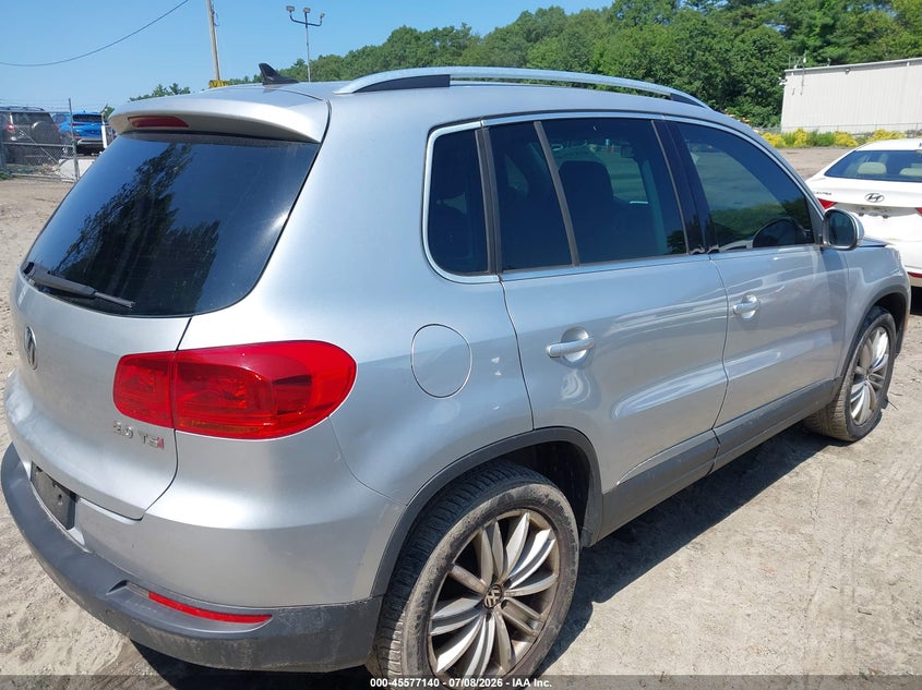 2012 Volkswagen Tiguan VIN WVGAV7AXXCW532315 IAAI salvage auction — REAR END, Clear (Massachusetts), sold $275 on 2026-07-18 (photo 4)