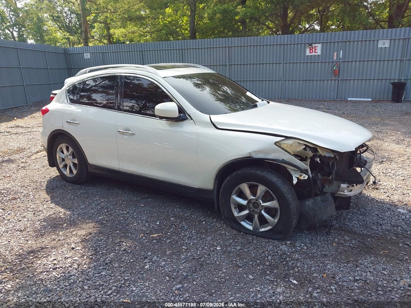 2008 Infiniti Ex35 VIN JNKAJ09F38M356308 IAAI salvage auction — FRONT END, Clear (New Jersey), sold $350 on 2026-07-22 (photo 1)
