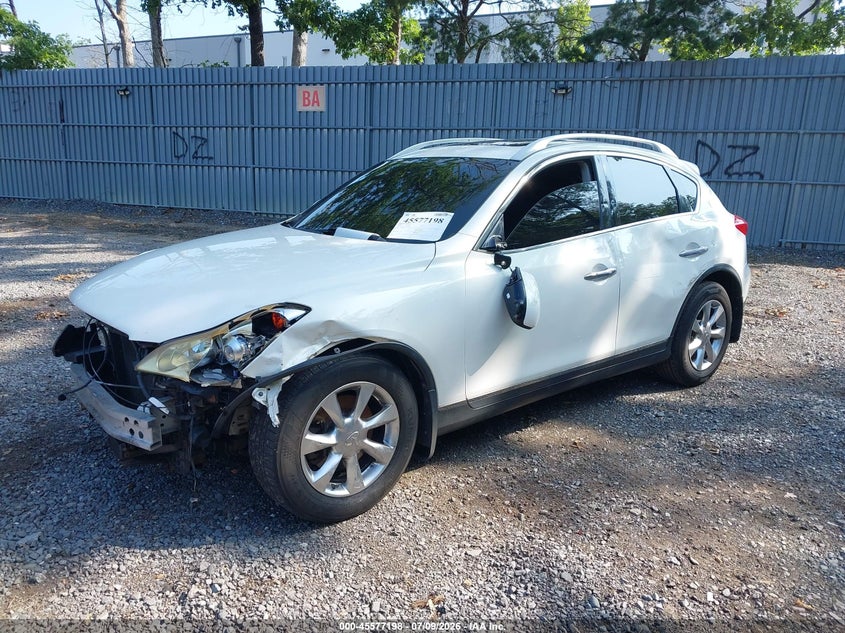 2008 Infiniti Ex35 VIN JNKAJ09F38M356308 IAAI salvage auction — FRONT END, Clear (New Jersey), sold $350 on 2026-07-22 (photo 2)
