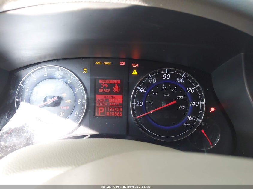 2008 Infiniti Ex35 VIN JNKAJ09F38M356308 IAAI salvage auction — FRONT END, Clear (New Jersey), sold $350 on 2026-07-22 (photo 7)