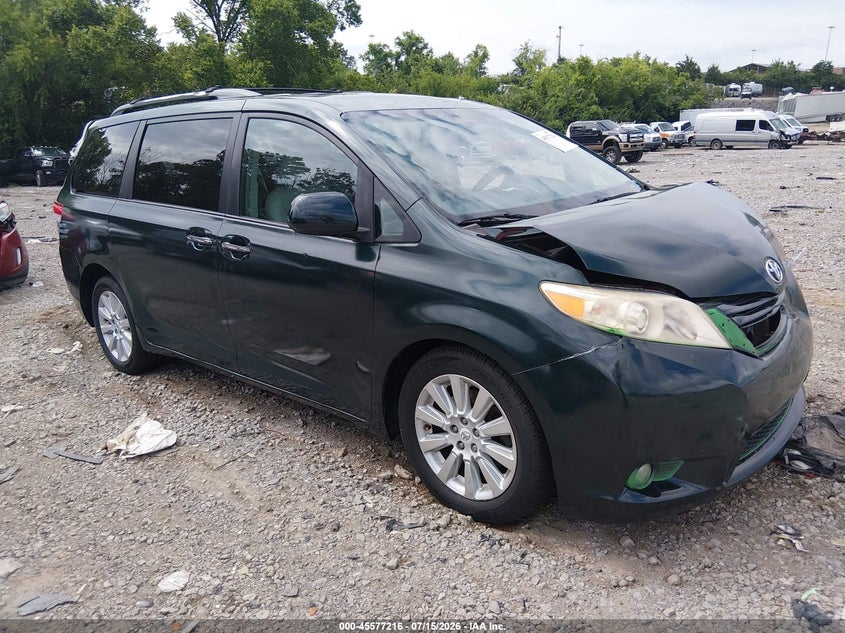2011 Toyota Sienna VIN 5TDDK3DCXBS007331 IAAI salvage auction — FRONT END, Salvage (Tennessee), sold $1,050 on 2026-07-31 (photo 1)