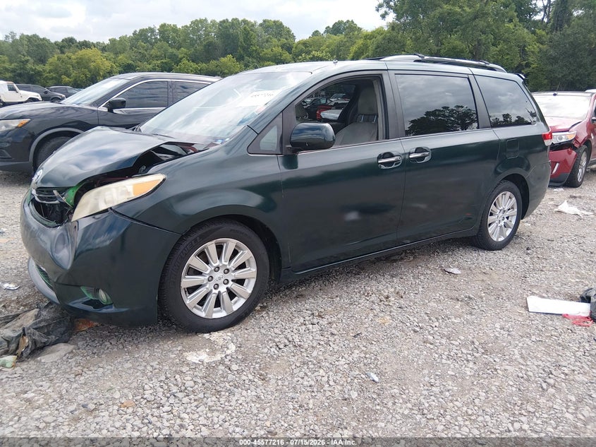 2011 Toyota Sienna VIN 5TDDK3DCXBS007331 IAAI salvage auction — FRONT END, Salvage (Tennessee), sold $1,050 on 2026-07-31 (photo 2)