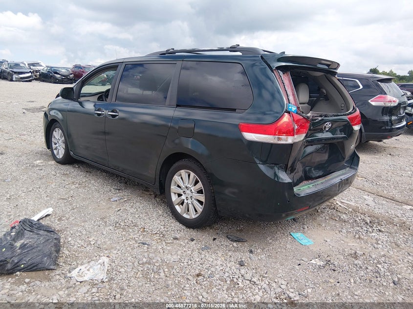 2011 Toyota Sienna VIN 5TDDK3DCXBS007331 IAAI salvage auction — FRONT END, Salvage (Tennessee), sold $1,050 on 2026-07-31 (photo 3)