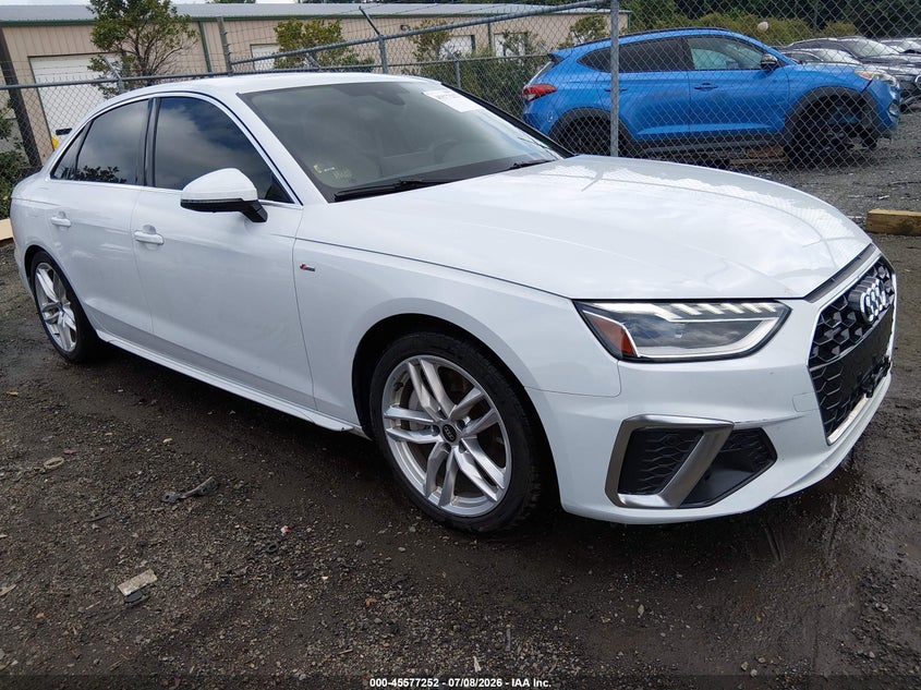 2022 Audi A4 VIN WAUEAAF46NN015077 — IAAI salvage auction photo
