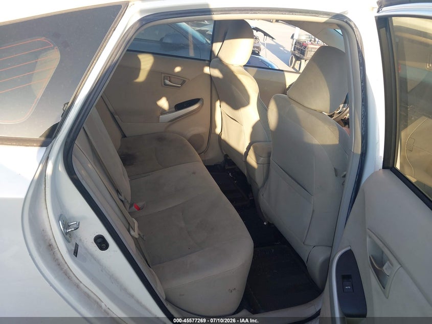2012 Toyota Prius VIN JTDKN3DU8C5382567 IAAI salvage auction — NORMAL WEAR, Original (Texas), sold $25 on 2026-07-21 (photo 8)