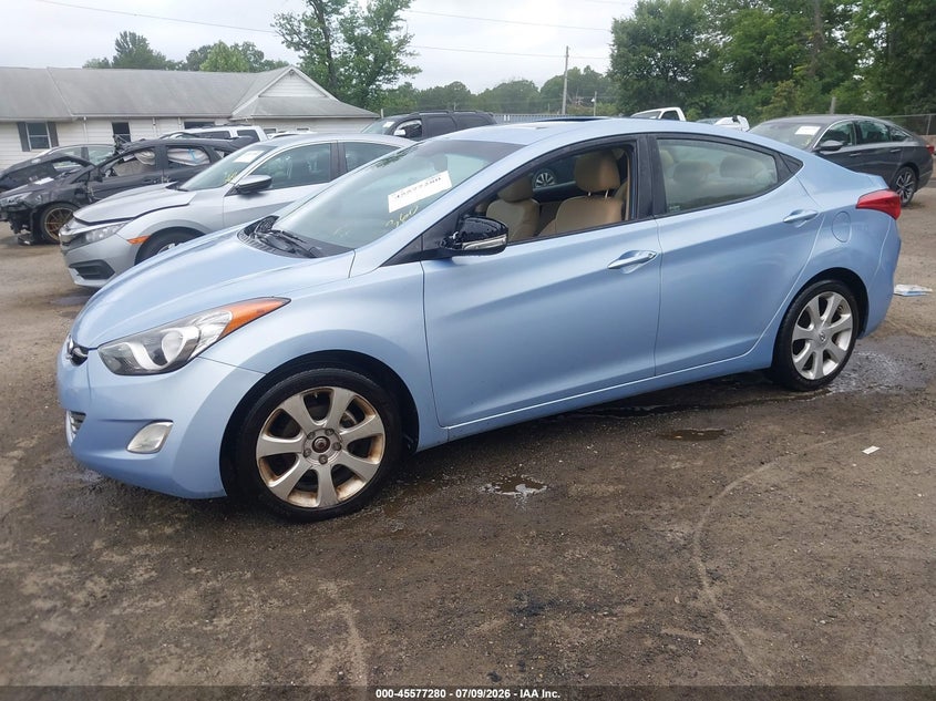 2012 Hyundai Elantra VIN KMHDH4AE9CU337612 IAAI salvage auction — THEFT, Salvage - Greater Than 75% (Maryland), sold $1,150 on 2026-07-26 (photo 2)