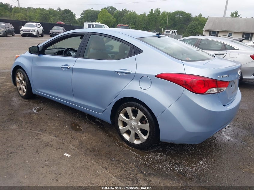 2012 Hyundai Elantra VIN KMHDH4AE9CU337612 IAAI salvage auction — THEFT, Salvage - Greater Than 75% (Maryland), sold $1,150 on 2026-07-26 (photo 3)