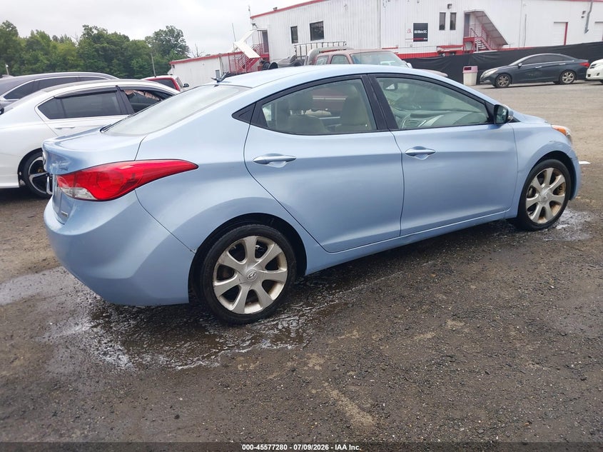 2012 Hyundai Elantra VIN KMHDH4AE9CU337612 IAAI salvage auction — THEFT, Salvage - Greater Than 75% (Maryland), sold $1,150 on 2026-07-26 (photo 4)