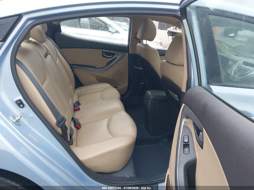 2012 Hyundai Elantra VIN KMHDH4AE9CU337612 IAAI salvage auction — THEFT, Salvage - Greater Than 75% (Maryland), sold $1,150 on 2026-07-26 (photo 8)