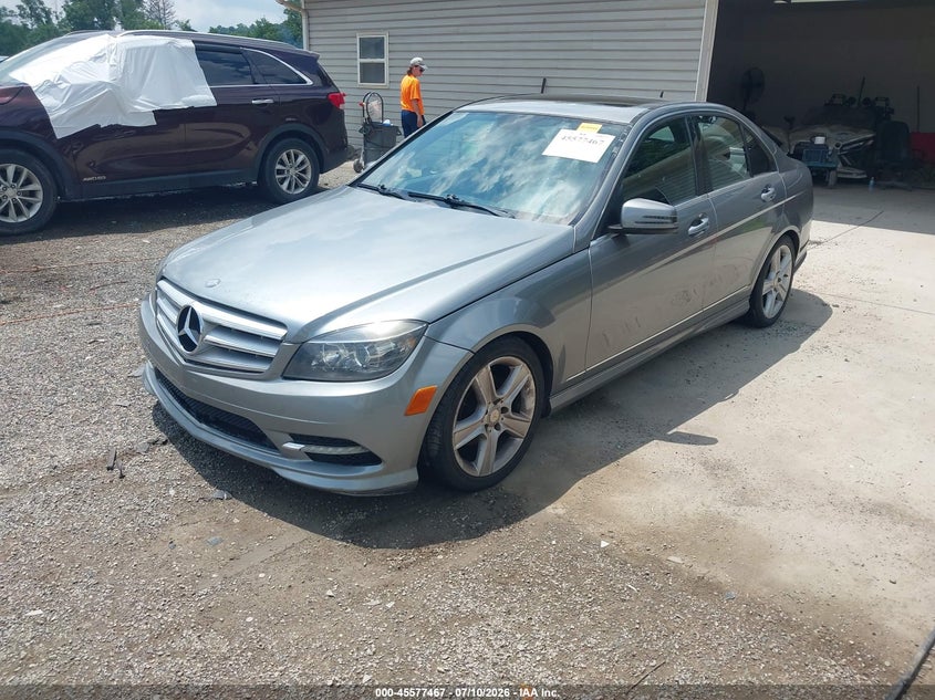 2011 Mercedes-benz C class VIN WDDGF8BB4BR152250 IAAI salvage auction — WATER/FLOOD, Salvage (Ohio), sold $300 on 2026-08-05 (photo 2)