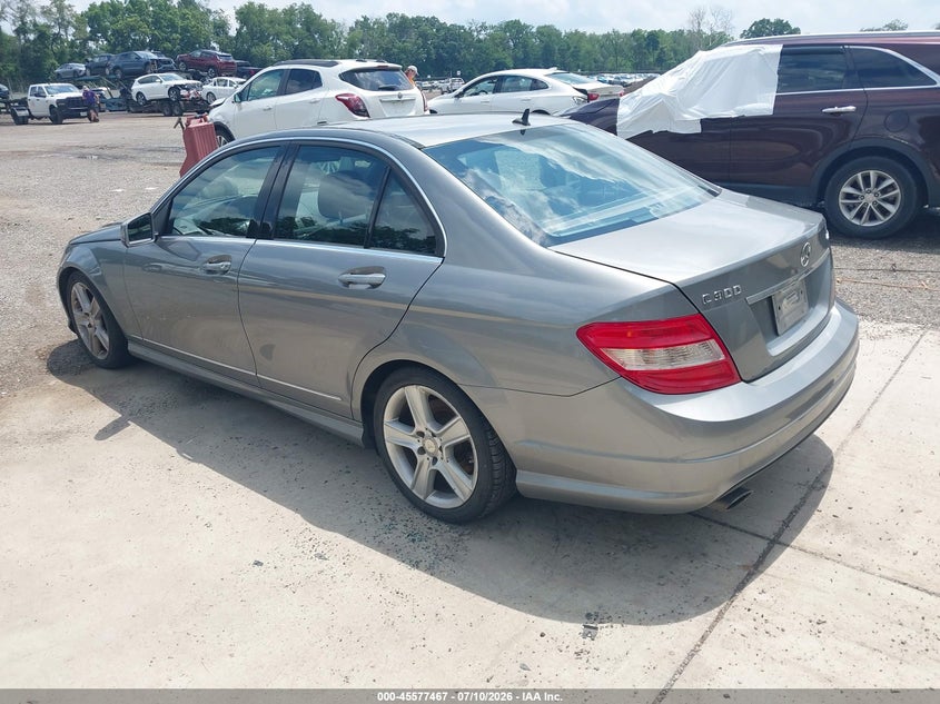 2011 Mercedes-benz C class VIN WDDGF8BB4BR152250 IAAI salvage auction — WATER/FLOOD, Salvage (Ohio), sold $300 on 2026-08-05 (photo 3)