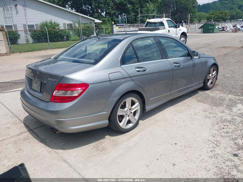 2011 Mercedes-benz C class VIN WDDGF8BB4BR152250 IAAI salvage auction — WATER/FLOOD, Salvage (Ohio), sold $300 on 2026-08-05 (photo 4)