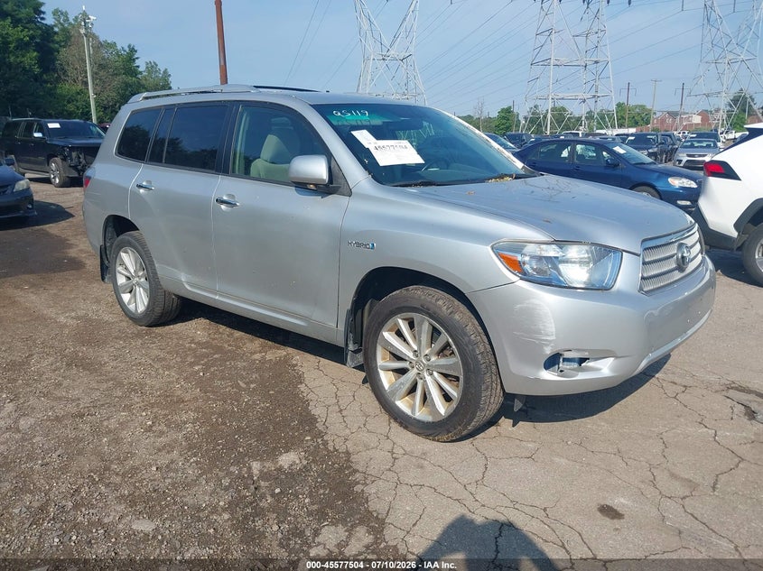 2010 Toyota Highlander hybrid VIN JTEBW3EH1A2047269 IAAI salvage auction — NORMAL WEAR, Clear (Pennsylvania), sold $725 on 2026-07-24 (photo 1)