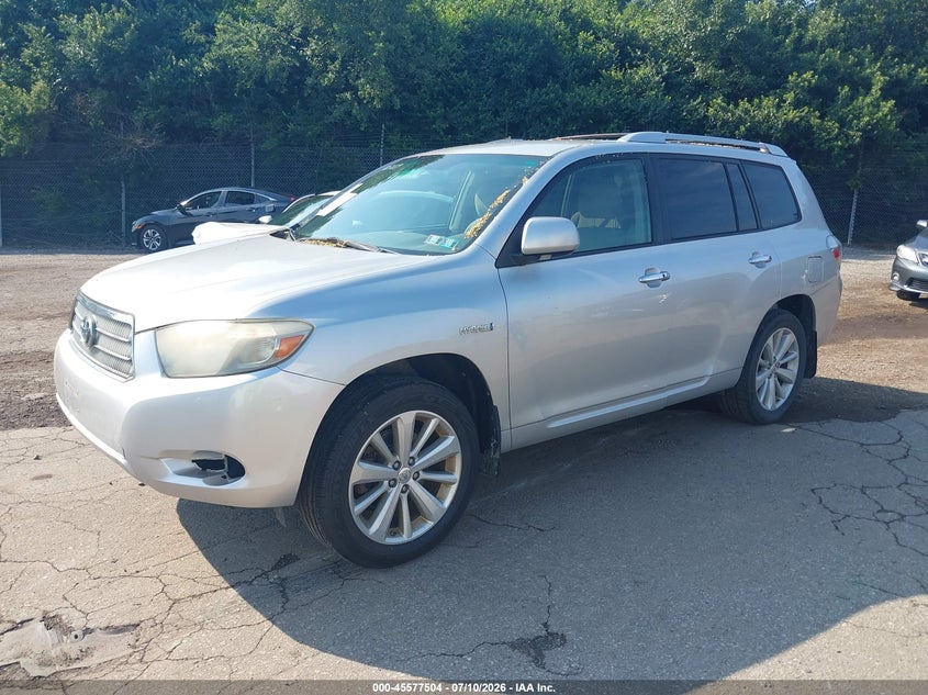 2010 Toyota Highlander hybrid VIN JTEBW3EH1A2047269 IAAI salvage auction — NORMAL WEAR, Clear (Pennsylvania), sold $725 on 2026-07-24 (photo 2)