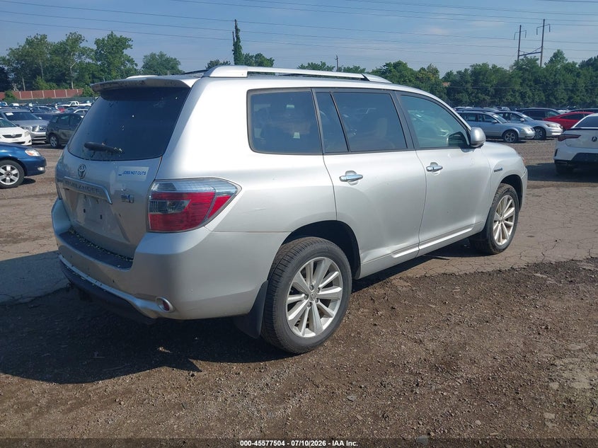 2010 Toyota Highlander hybrid VIN JTEBW3EH1A2047269 IAAI salvage auction — NORMAL WEAR, Clear (Pennsylvania), sold $725 on 2026-07-24 (photo 4)