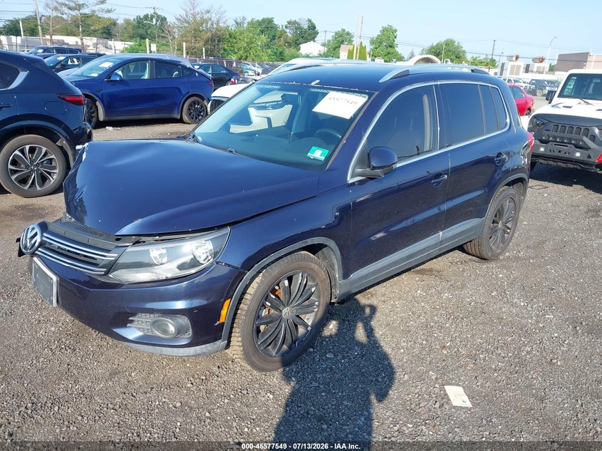 2013 Volkswagen Tiguan VIN WVGBV7AX0DW538307 IAAI salvage auction — NORMAL WEAR, Clear (New Jersey), sold $400 on 2026-07-29 (photo 2)