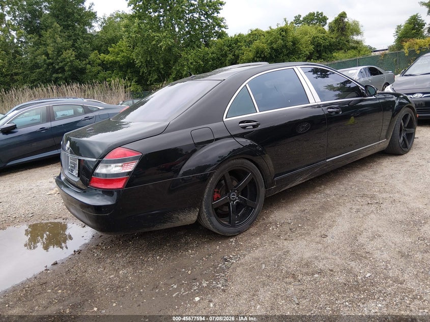 2007 Mercedes-benz S class VIN WDDNG71X97A043221 IAAI salvage auction — FRONT & REAR, Salvage - Greater Than 75% (Maryland), sold $1,325 on 2026-07-30 (photo 4)