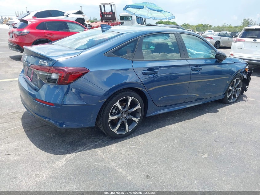 2025 Honda Civic VIN 2HGFE4F86SH344836 IAAI salvage auction — RIGHT FRONT, Wait Title, sold $10,900 on 2026-08-22 (photo 4)