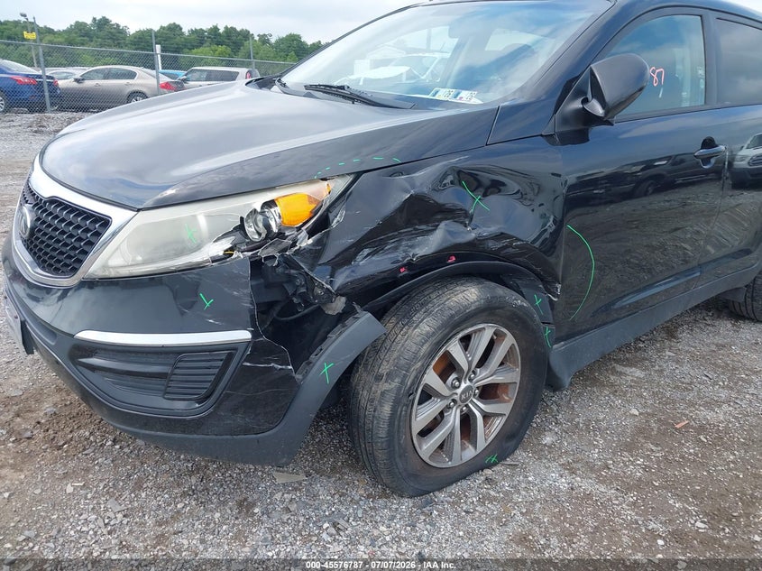 2014 Kia Sportage VIN KNDPB3AC2E7662325 IAAI salvage auction — LEFT FRONT, Salvage (Pennsylvania), sold $1,400 on 2026-07-29 (photo 6)