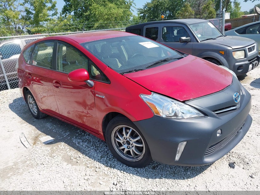 2013 Toyota Prius v VIN JTDZN3EU0D3280335 IAAI salvage auction — NORMAL WEAR, Clear (Indiana), sold $725 on 2026-07-28 (photo 1)