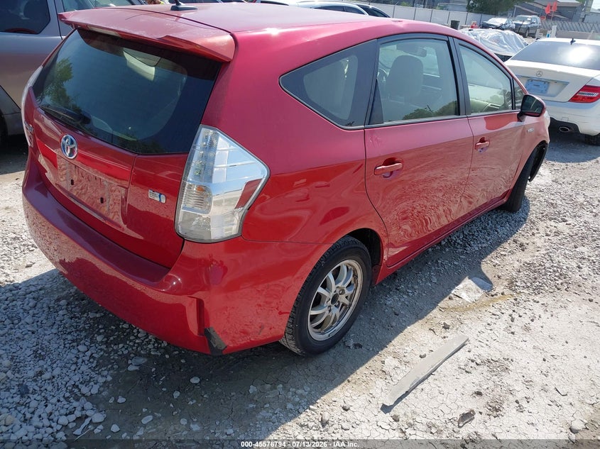 2013 Toyota Prius v VIN JTDZN3EU0D3280335 IAAI salvage auction — NORMAL WEAR, Clear (Indiana), sold $725 on 2026-07-28 (photo 4)