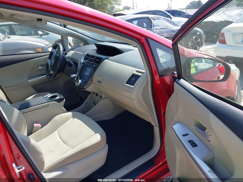 2013 Toyota Prius v VIN JTDZN3EU0D3280335 IAAI salvage auction — NORMAL WEAR, Clear (Indiana), sold $725 on 2026-07-28 (photo 5)