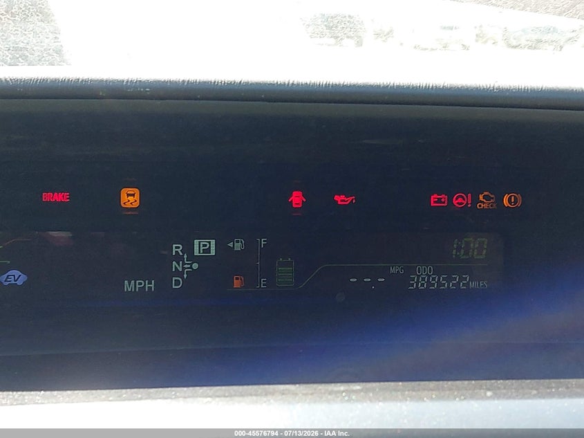 2013 Toyota Prius v VIN JTDZN3EU0D3280335 IAAI salvage auction — NORMAL WEAR, Clear (Indiana), sold $725 on 2026-07-28 (photo 7)