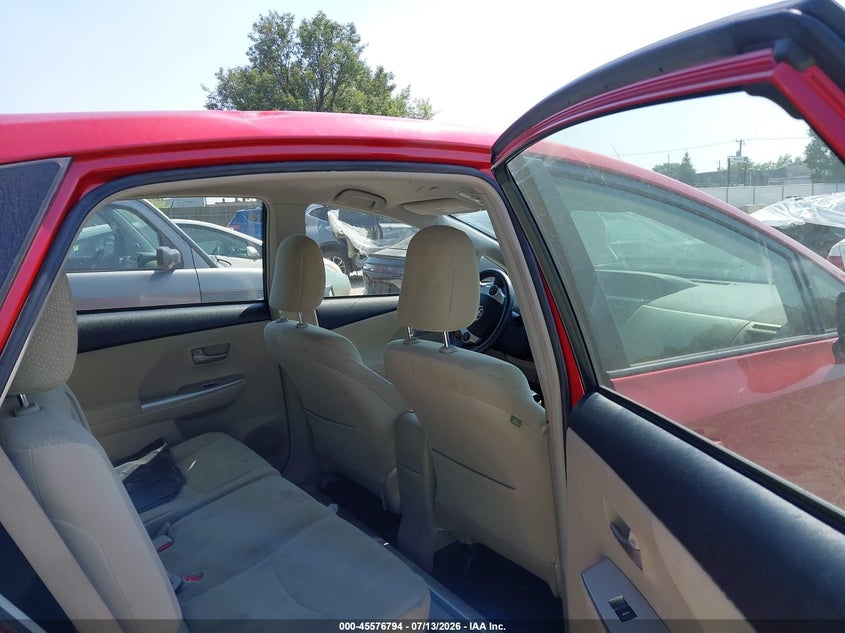 2013 Toyota Prius v VIN JTDZN3EU0D3280335 IAAI salvage auction — NORMAL WEAR, Clear (Indiana), sold $725 on 2026-07-28 (photo 8)